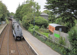 Steam trains through Cornwall pass occassionally