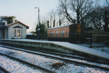 The Old Luggage Van in the snow