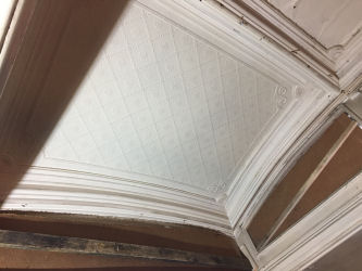 Original ceiling panel revealed