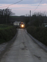 The last part of the journey was completed by tractor in failing light